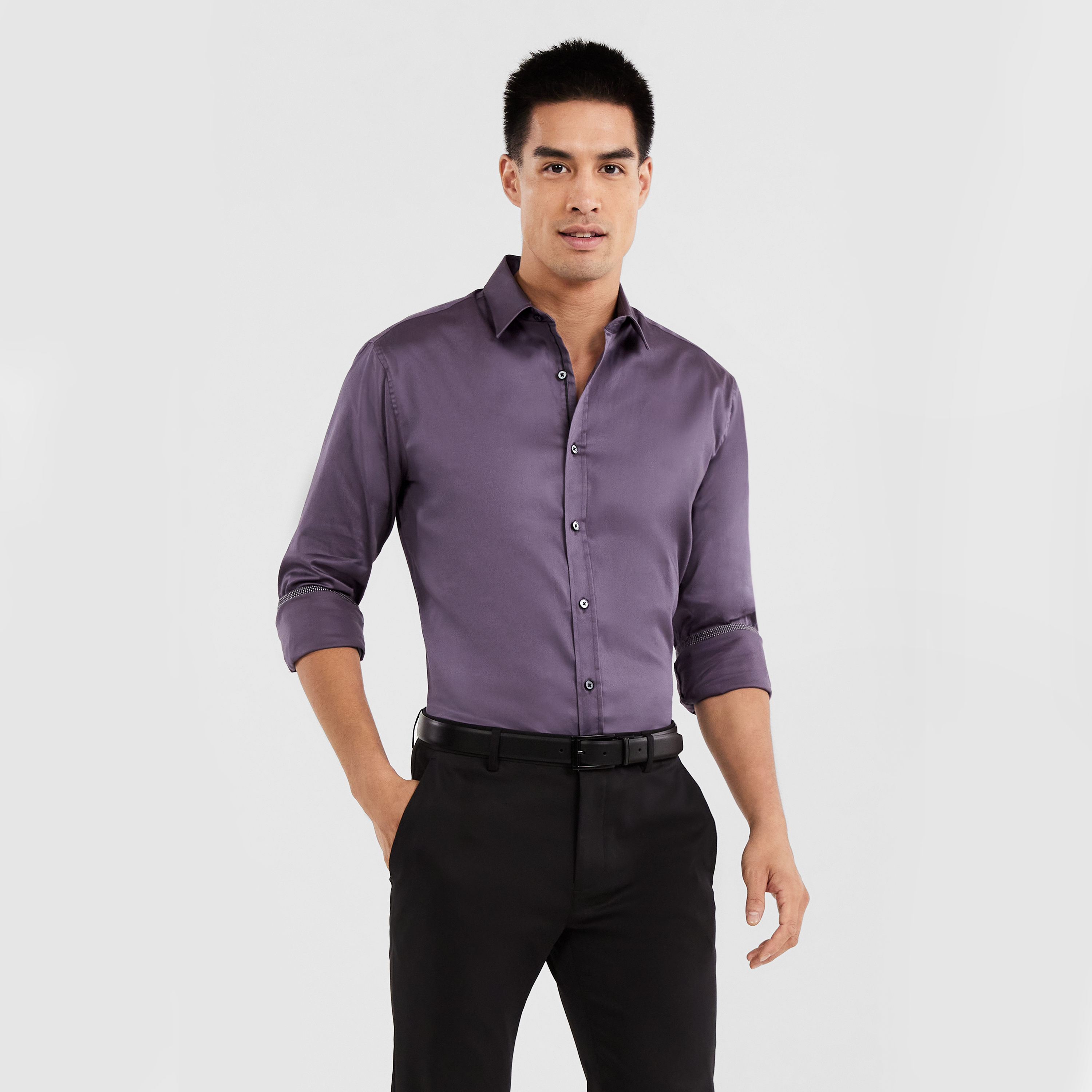 Dark Purple Check Shirt - Selling Fast at Pantaloons.com